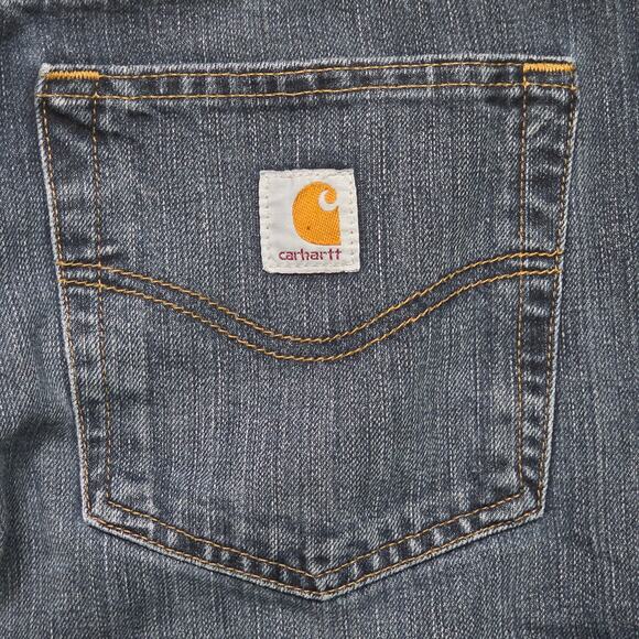 Carhartt Denim Work Jeans Men’s 32 x 34 Blue Distressed Style B01 - Picture 4 of 10